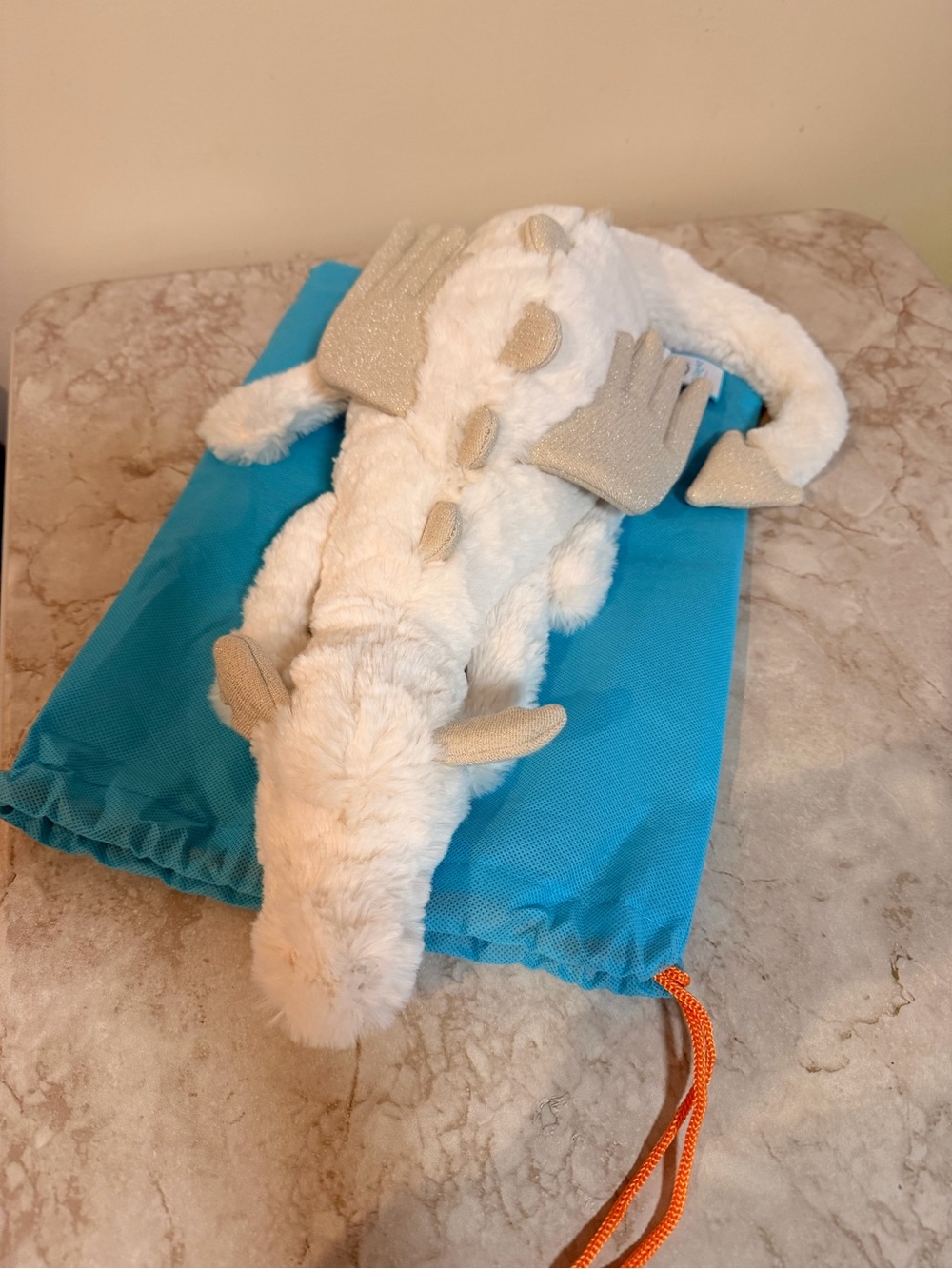 Jellycat NWT my name is snow dragon large comes with dust bag